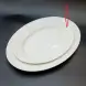 #CT8170; Ceramic oval plate 25.5cm #LG  