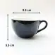 #EG150-BK; Coffee cup + saucer 150ml #E /BK