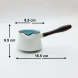 #HN0276-BW; Ceramic sauce bowl w. handle BW