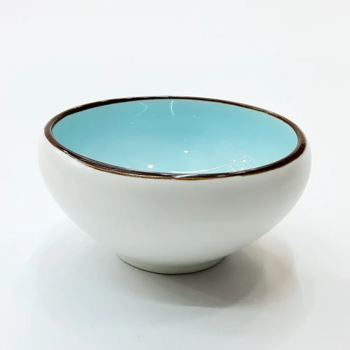 #HN0573-BW; Ceramic dessert bowl 4" BW