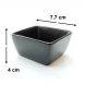 #HN0641-BK; Ceramic square bowl 7.7cm BK