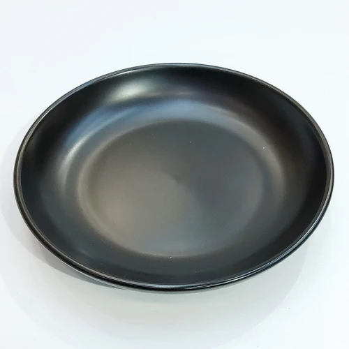 #HN2720-BK; Ceramic plate round 14cm BK