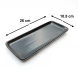 #HN2744-BK; Ceramic plate 26x10.5cm BK
