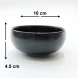 #HN7395-BK; Ceramic bowl 10cm BK  