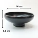 #HN7456-BK; Ceramic 14cm plate w. stand BK  