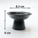 #HN7470-BK; Ceramic sauce dish 8.3cm w. stand BK  