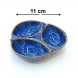 #HN7531; Ceramic sauce dish 3 leaves   