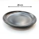 #HN8769-BK; Ceramic 10" plate BK