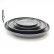 #HN8776-BK; Ceramic 10.5" plate BK