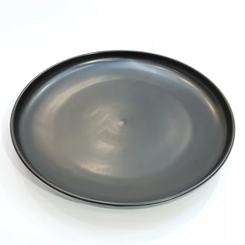 #HN8776-BK; Ceramic 10.5" plate BK