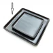 #HN8783-BK; Ceramic plate square 25cm BK
