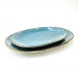 #KK1265-BL;  Ceramic oval plate 29x20cm