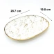 #KK1265-WT;  Ceramic oval plate 29x20cm