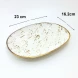 #KK1272-WT;  Ceramic oval pate 23x16.5cm