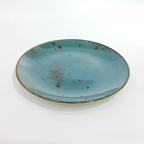 #KK1296-BL;  Ceramic plate 8.25"