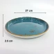 #KK1302-BL; Ceramic round plate 10.75" BL     