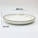 #KK1319-WT; Ceramic round plate 8" #WT
