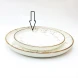 #KK1319-WT; Ceramic round plate 8" #WT