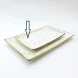 #KK1364-WT;  Ceramic plate 22.5x14.5cm #WT