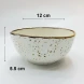 #KK1395-WT; Ceramic bowl 4.5" #WT