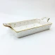 #KK2353-WT; Ceramic 10" rect. deep plate #WT