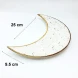 #KK2605-WT; Ceramic 10" moon plates #WT