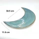 #KK2612-BL : Ceramic 12" moon plates #BL