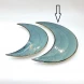 #KK2612-BL : Ceramic 12" moon plates #BL