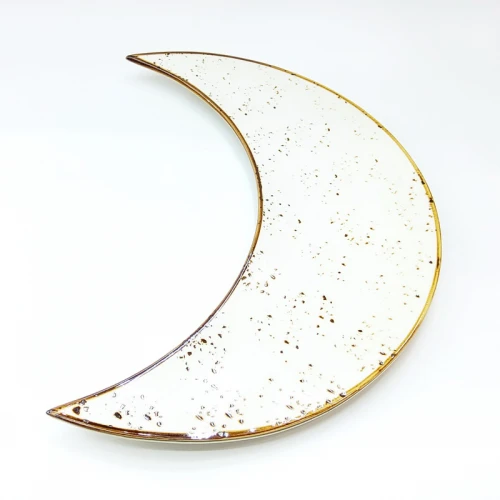 #KK2612-WT; Ceramic 12" moon plates #WT 