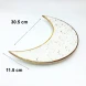 #KK2612-WT; Ceramic 12" moon plates #WT 