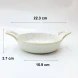 #KK2636-WT; Ceramic 8.75" serving plate #WT