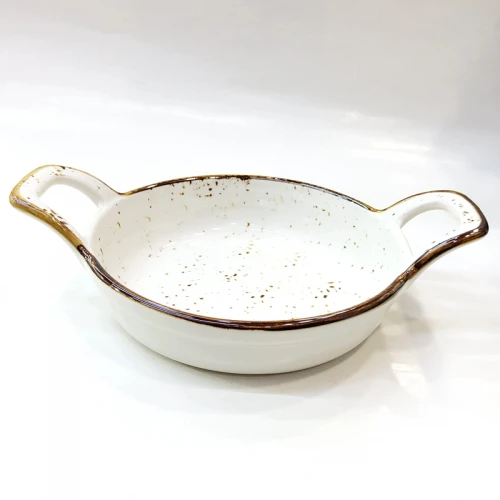 #KK2636-WT; Ceramic 8.75" serving plate #WT