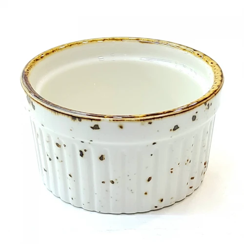 #KK2728-WT: Ceramic sauce dish 3" #WT 