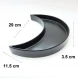 #KK2810-BK; Ceramic 12" moon deep plate