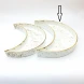 #KK2810-WT; Ceramic 12" moon deep plate
