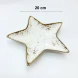 #KK2834-WT; Ceramic 8" star plate #WT