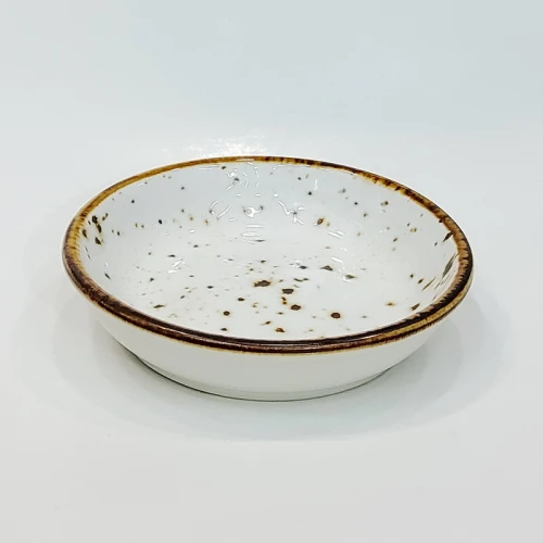 #KK6062-WT; Ceramic sauce dish 9cm #WT