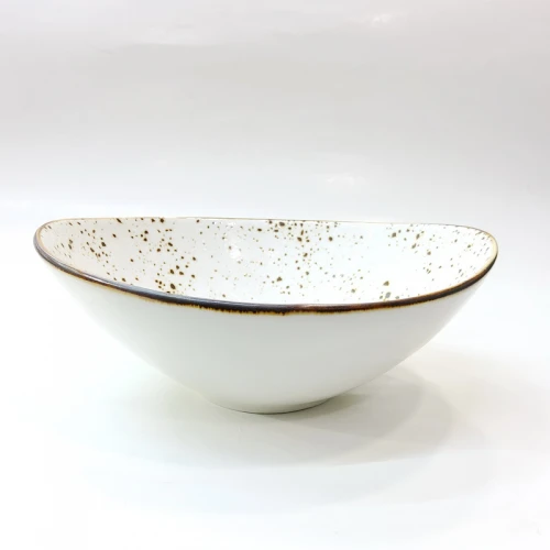#KK6130-WT; Ceramic 7.5" bowl #WT