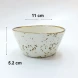 #KK6178-WT; Ceramic 4.25" bowl #WT