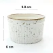 #KK6185-WT; Ceramic 4" bowl #WT