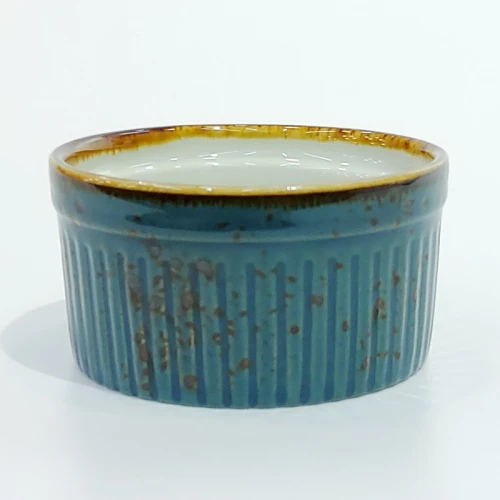 #KK6192-BL; Ceramic bowl 3.5" #BL