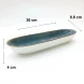 #KK6208-BL; Ceramic 11.5" oval deep plate #BL