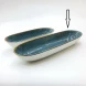 #KK6208-BL; Ceramic 11.5" oval deep plate #BL