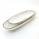 #KK6215-WT; Ceramic 9" oval deep plate #WT