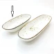 #KK6215-WT; Ceramic 9" oval deep plate #WT