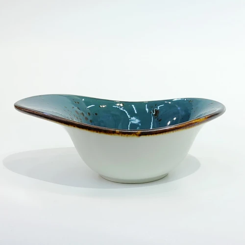 #KK7182-BL; Ceramic oval bowl 5" #BL