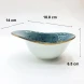 #KK7205-BL; Ceramic oval bowl 7.25" #BL 