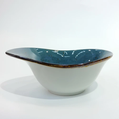 #KK7205-BL; Ceramic oval bowl 7.25" #BL 