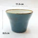 #KK7212-BL; Ceramic 4.5" Fries bowl #BL
