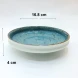 #KK8202-BL; Ceramic 17cm round plate #BL